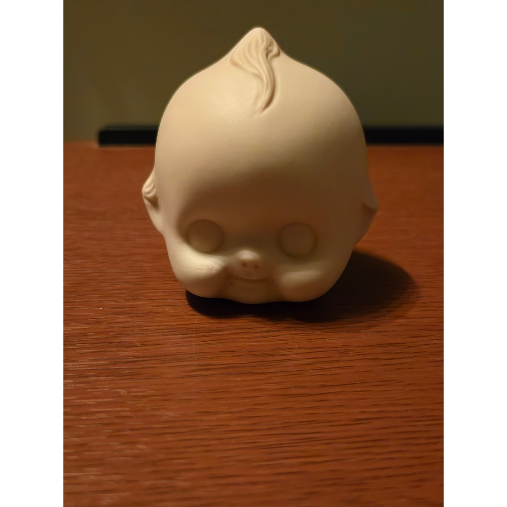 Vintage Kewpie Doll‎ Head Unpainted Vinyl Rubber Replacement Craft Supply